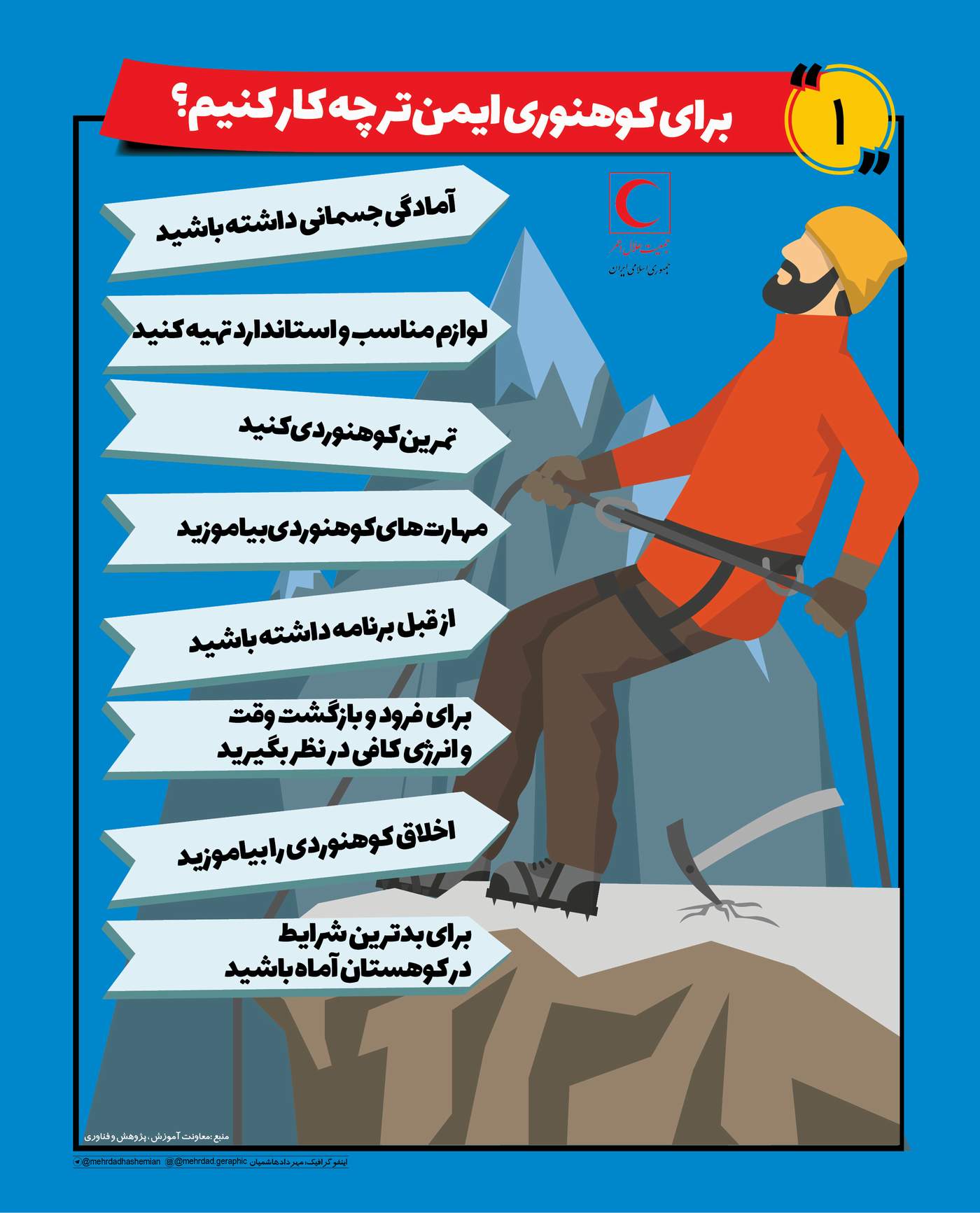 نکات ایمنی درکوهنوردی